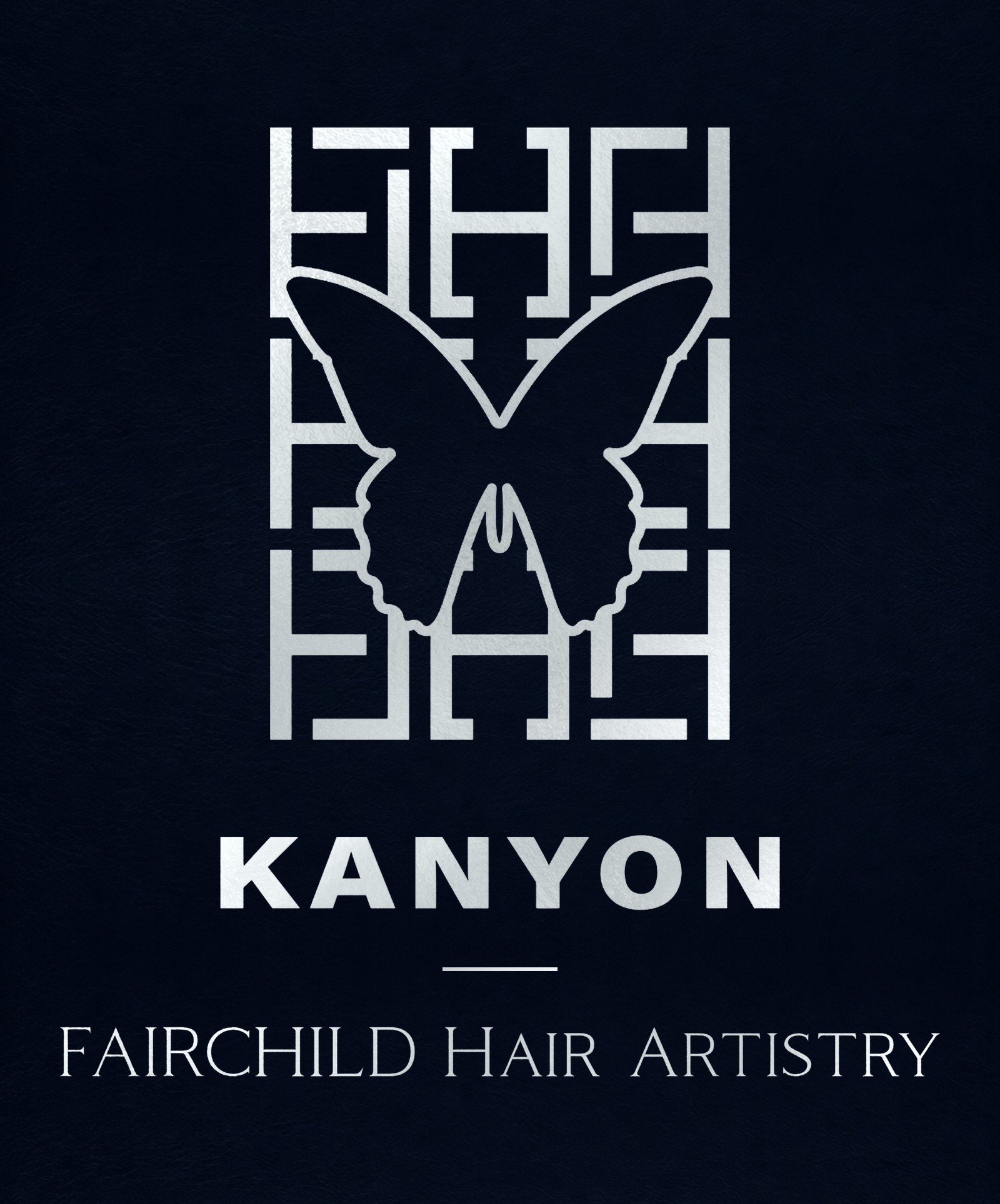 The KANYON | FHA eBook: navy leather cover with chrome monogram