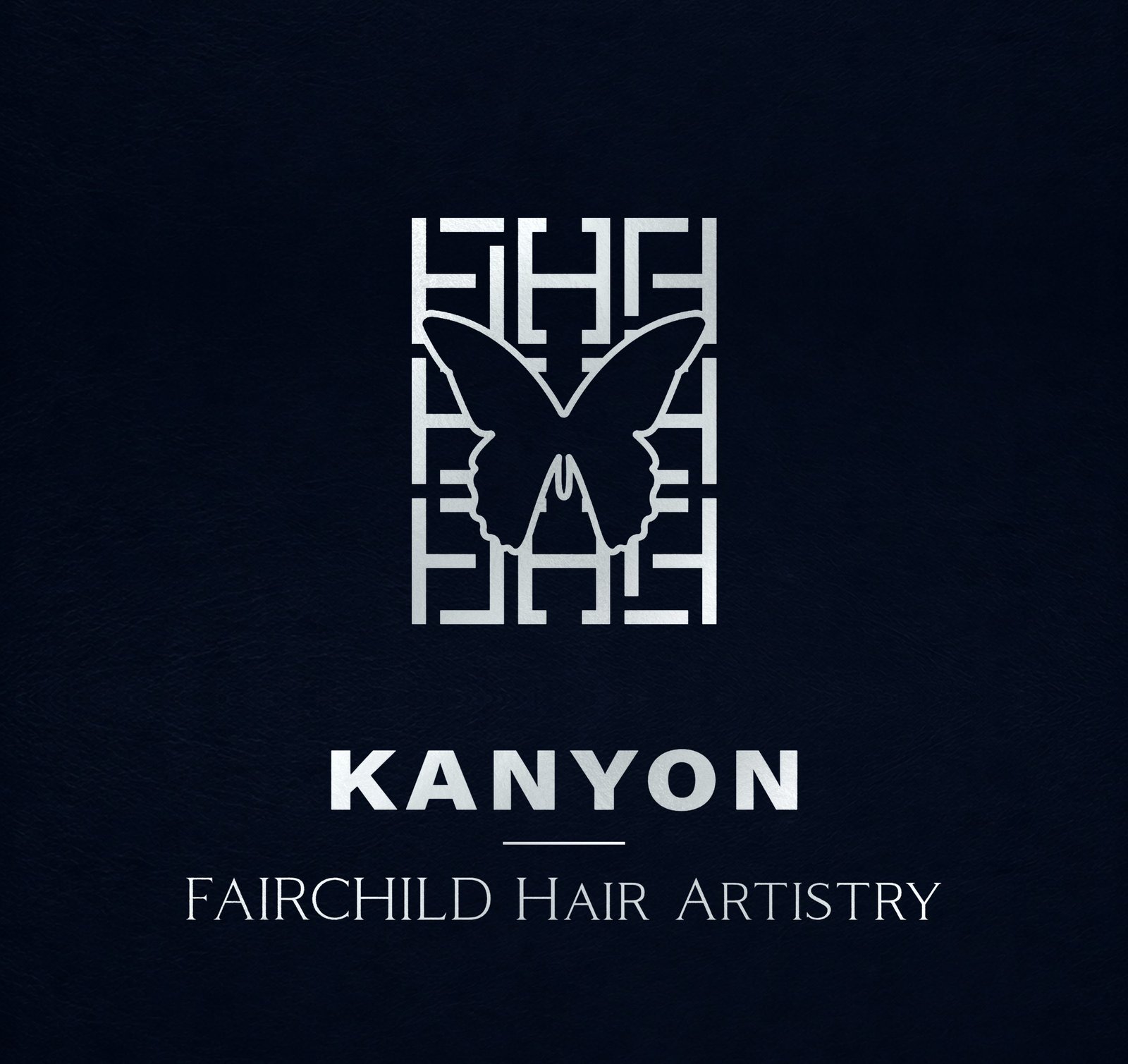 The KANYON | FHA eBook: navy leather cover with chrome monogram