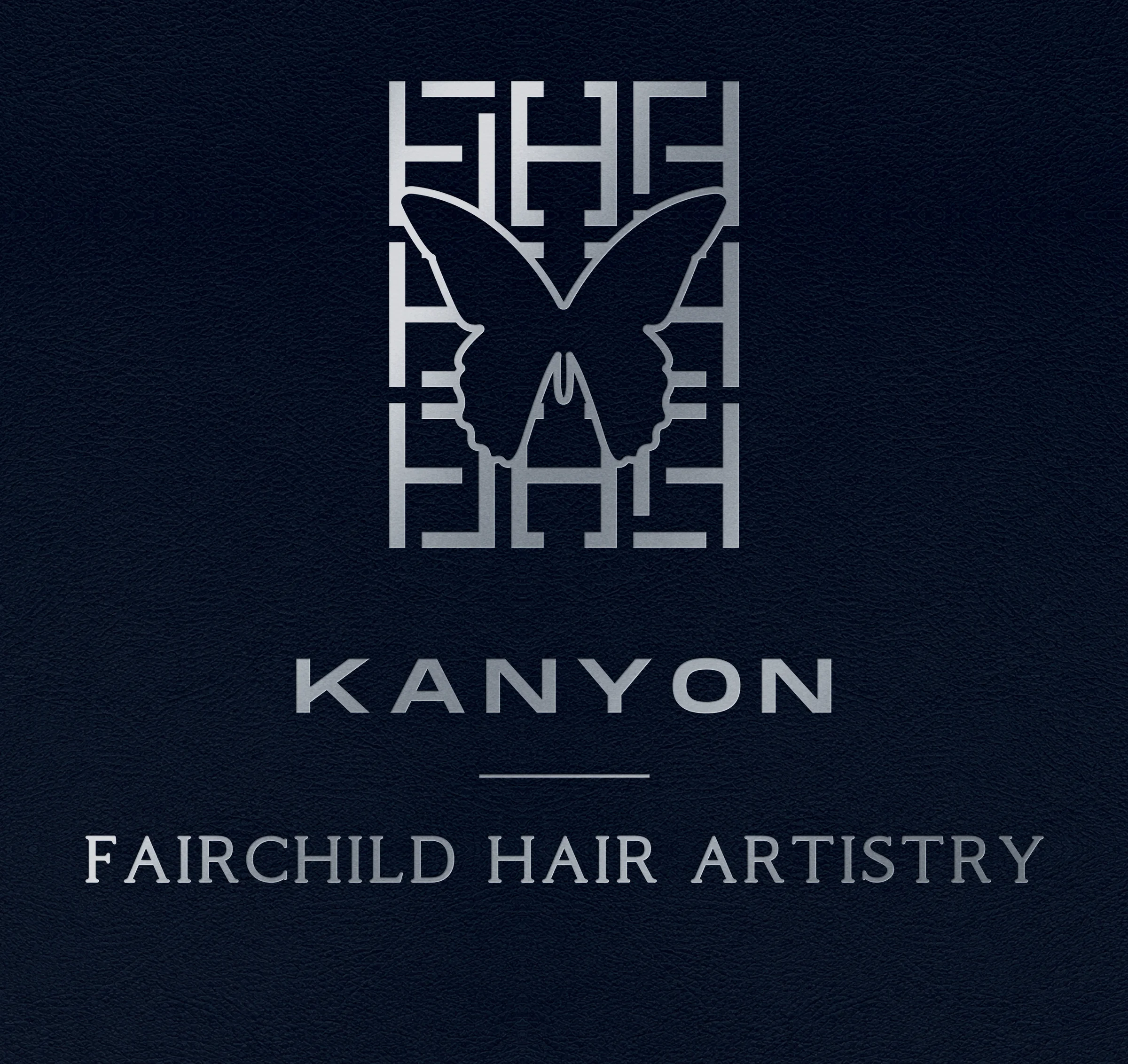 The KANYON | FHA eBook: navy leather cover with chrome monogram